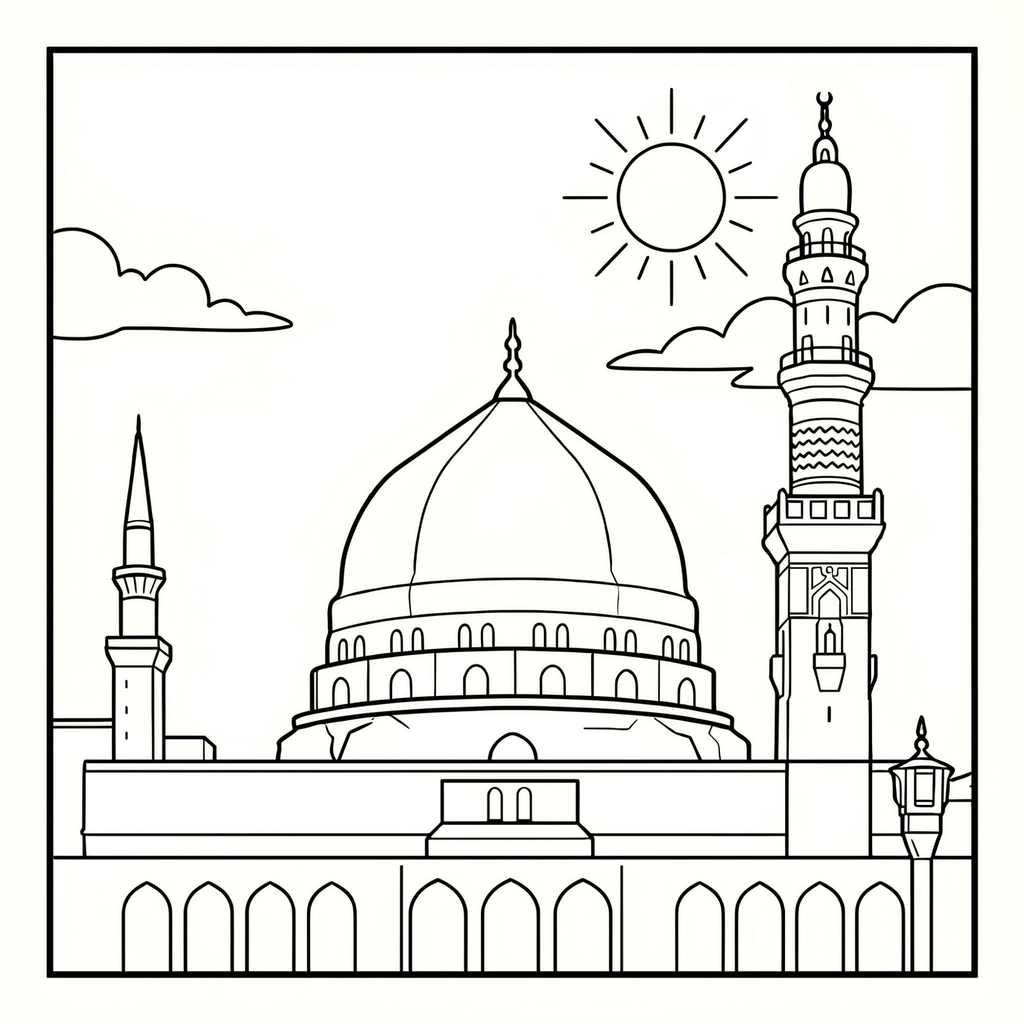 The Colours of Madinah (Yusuf and the Street Cat Colouring Book)